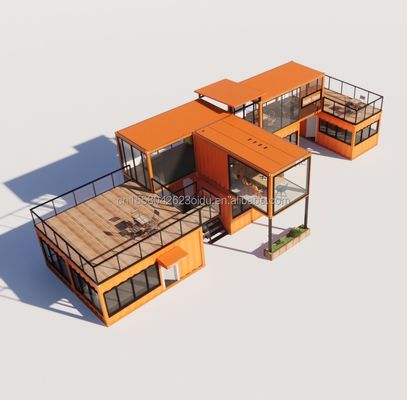 Prefab Modular 3 Schlafzimmer Haus Galvanisiertes Stahl Quadratrohr 20ft oder 40ft fertiggestellte kleine Kabine Kit Set