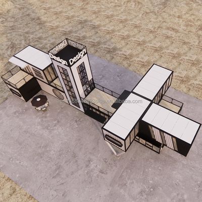 Galvanisierte Stahlquadratrohre Container-Laden Versandcontainer Portable Shop Container 3D Modelldesign