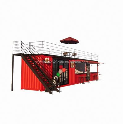 Moderne Luxus 20ft 10ft Mini Cafe Bar Restaurant Container Haus Kaffeeshop Vorgefertigte Stahl Innenarchitektur