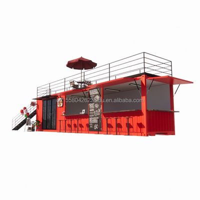 Moderne Luxus 20ft 10ft Mini Cafe Bar Restaurant Container Haus Kaffeeshop Vorgefertigte Stahl Innenarchitektur