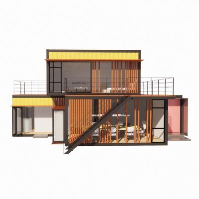 Moderne Luxus-Prefabrikate aus Stahl mit Toiletten