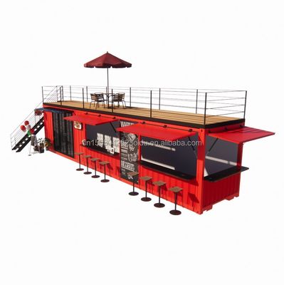 Moderne Luxus 20ft 10ft Mini Cafe Bar Restaurant Container Haus Kaffeeshop Vorgefertigte Stahl Innenarchitektur