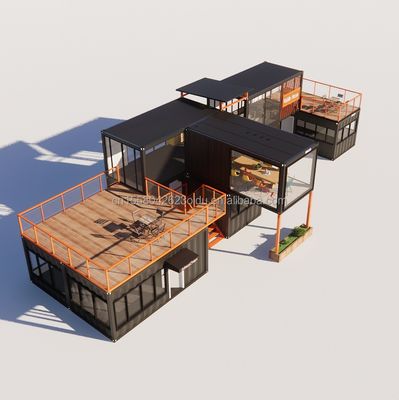 Erschwinglich Schönes Haus mit Wänden Mehrfachkombinationen von 20 Fuß Prefab Haus Kleine Häuser Container in kundenspezifischer Farbe