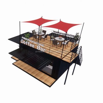 10ft bewegliche Flat Pack Stahl Versandbehälter Mobilgeschäft für Einkaufszentren Kaffeeshops Pop-Up Cafe Bar in galvanisiertem Stahl