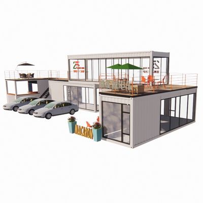 40 Fuß mobile Bar Restaurant Container Hotel Stahl Container Lagerung Vorgefertigtes Gebäude mit galvanisiertem Stahlrahmen
