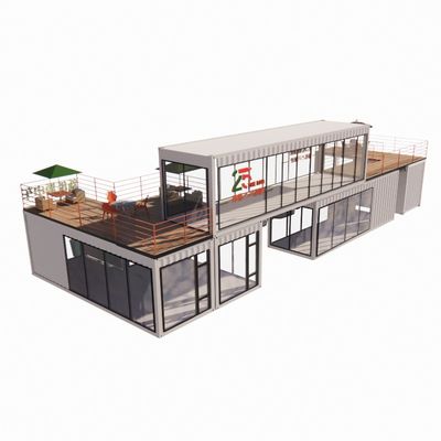 40 Fuß mobile Bar Restaurant Container Hotel Stahl Container Lagerung Vorgefertigtes Gebäude mit galvanisiertem Stahlrahmen
