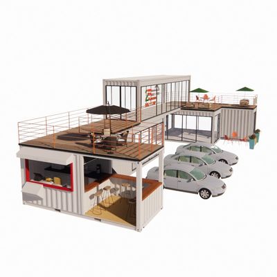 40 Fuß mobile Bar Restaurant Container Hotel Stahl Container Lagerung Vorgefertigtes Gebäude mit galvanisiertem Stahlrahmen