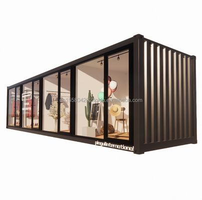 Stahlrahmen Verzinktes Stahl biegen 180g Chinesische Design-Stil EU 40ft Vorgefertigte Häuser für moderne Kleidung Shop