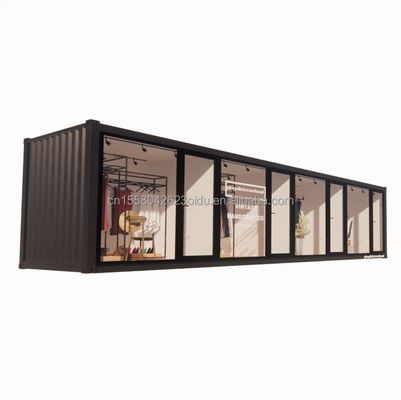 Stahlrahmen Verzinktes Stahl biegen 180g Chinesische Design-Stil EU 40ft Vorgefertigte Häuser für moderne Kleidung Shop