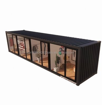 Stahlrahmen Verzinktes Stahl biegen 180g Chinesische Design-Stil EU 40ft Vorgefertigte Häuser für moderne Kleidung Shop