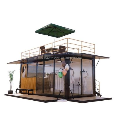Supermarkt Vorgefertigter Container-Laden für Familien-Kaffeebar in modularem Design