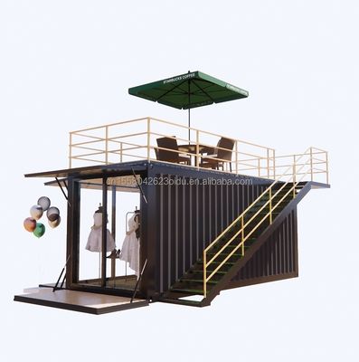 Supermarkt Vorgefertigter Container-Laden für Familien-Kaffeebar in modularem Design