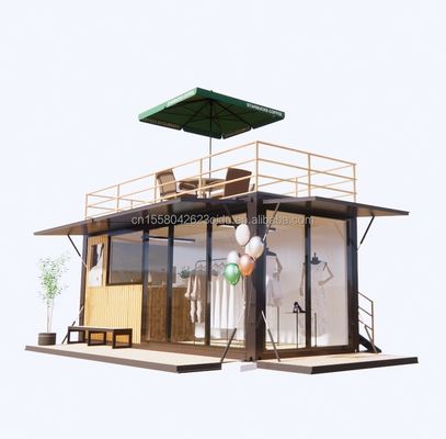 Supermarkt Vorgefertigter Container-Laden für Familien-Kaffeebar in modularem Design