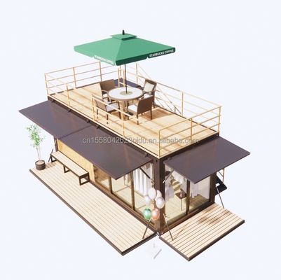 Supermarkt Vorgefertigter Container-Laden für Familien-Kaffeebar in modularem Design