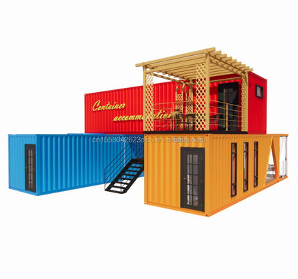 20ft 40ft Stahlrahmen Galvanisiertes Stahl biegen 180g Modulares Modernes Zuhause Luxus Container Vorgefertigtes Haus für Hotel