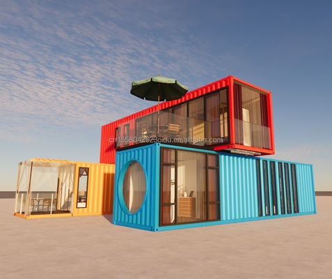 20ft 40ft Stahlrahmen Galvanisiertes Stahl biegen 180g Modulares Modernes Zuhause Luxus Container Vorgefertigtes Haus für Hotel