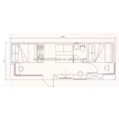EU CE-zertifizierte vorgefertigte Luxus Schlafzimmer Container Zuhause Sandwich Panel Studio Hotel Haus angepasste Farbe