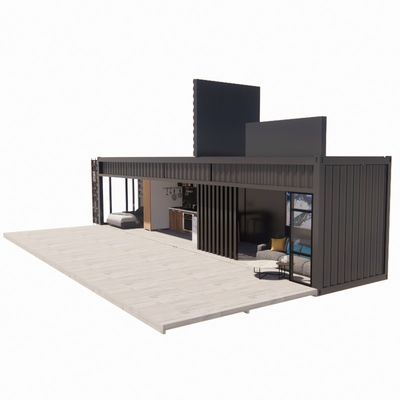 Wand 50/75/100mm Wellen Sandwich Panel Portable House Mobilheime Vorgefertigte Versandcontainer Bar Aluminiumlegierung Fenster