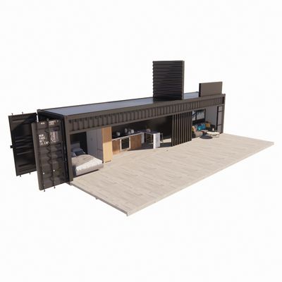 Wand 50/75/100mm Wellen Sandwich Panel Portable House Mobilheime Vorgefertigte Versandcontainer Bar Aluminiumlegierung Fenster