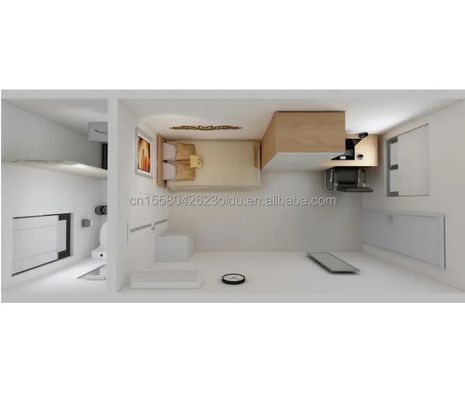 Abnehmbarer, ausdehnbarer 20 Fuß großer Garten Hotel Mobilhaus Holz Studio Flat Container für Hotel Stahlkonstruktion Rahmen geschweißt