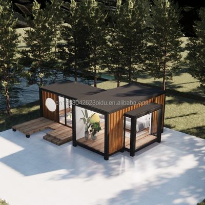 Modernes Design Luxus Glaswand Vorgefertigtes Containerhaus StrayBirds Vorgefertigtes Modularhaus Hotel für Resort Villa