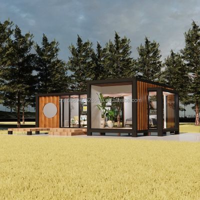 Modernes Design Luxus Glaswand Vorgefertigtes Containerhaus StrayBirds Vorgefertigtes Modularhaus Hotel für Resort Villa