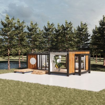 Modernes Design Luxus Glaswand Vorgefertigtes Containerhaus StrayBirds Vorgefertigtes Modularhaus Hotel für Resort Villa