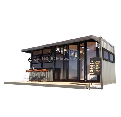 Shop 20ft vorgefertigte Container Bar mit 50/75/100mm Welle Sandwich Panel Wände tragbar und einfach zu installieren