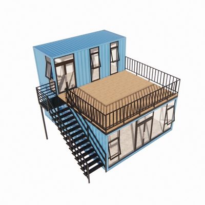 Prefab Shipping Container Bar Pop Up Coffee Shop Restaurant Mobile Container Bar mit galvanisiertem Stahl biegsamer Stahlrahmen 180g