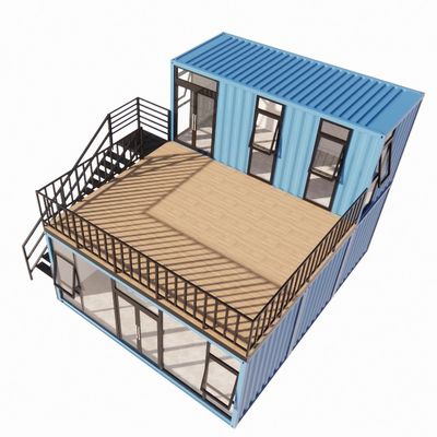 Prefab Shipping Container Bar Pop Up Coffee Shop Restaurant Mobile Container Bar mit galvanisiertem Stahl biegsamer Stahlrahmen 180g