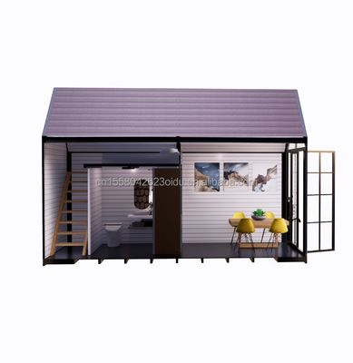 Dreieckiges Blockhaus 20ft Klapphaus mit 100mm Welle Sandwich-Panel Wände und Aluminiumoxid Fenster