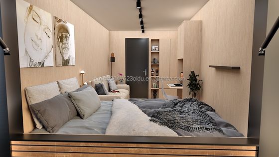 20ft eigene Flachverpackung Holzbehälter Fertighaus für Garten Büro Hotel Containerhäuser