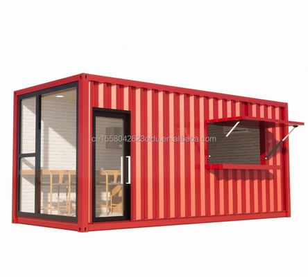 20ft Prefab Shipping Container Pop Up Coffee Shop Restaurant Mobile Container Bar mit modernem Badezimmer Design und Stil