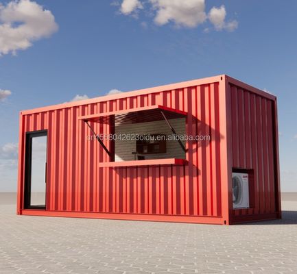 20ft Prefab Shipping Container Pop Up Coffee Shop Restaurant Mobile Container Bar mit modernem Badezimmer Design und Stil