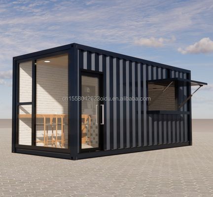20ft Prefab Shipping Container Pop Up Coffee Shop Restaurant Mobile Container Bar mit modernem Badezimmer Design und Stil