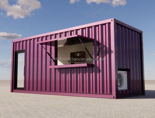 20ft Prefab Shipping Container Pop Up Coffee Shop Restaurant Mobile Container Bar mit modernem Badezimmer Design und Stil