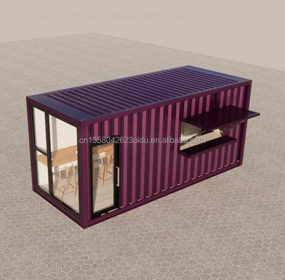 20ft Prefab Shipping Container Pop Up Coffee Shop Restaurant Mobile Container Bar mit modernem Badezimmer Design und Stil