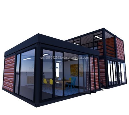 Galvanisiertes Stahlquadratrohr 40ft 20ft Deluxe Schlafzimmer Großes Glas Studio Bewegliches Wohnhaus in kundenspezifischem Design