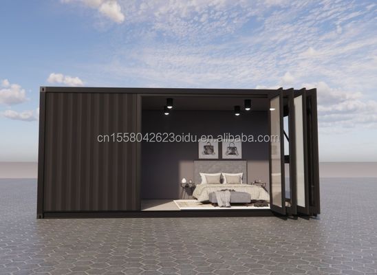Einfache Installation 20ft Vorgefertigter Versandcontainer Häuser mit Bad und Wand 50/75/100mm Wellen Sandwich Panel