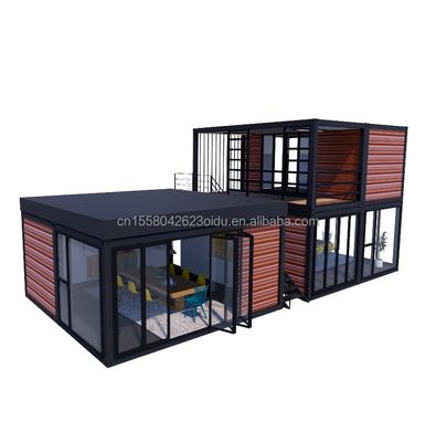 Galvanisiertes Stahlquadratrohr 40ft 20ft Deluxe Schlafzimmer Großes Glas Studio Bewegliches Wohnhaus in kundenspezifischem Design