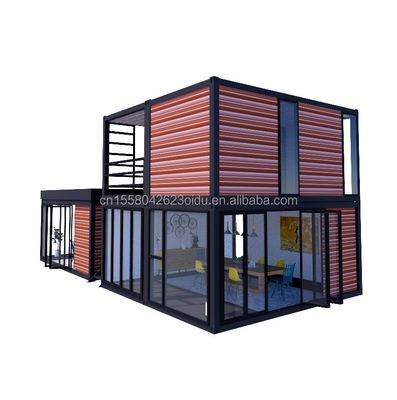 Galvanisiertes Stahlquadratrohr 40ft 20ft Deluxe Schlafzimmer Großes Glas Studio Bewegliches Wohnhaus in kundenspezifischem Design