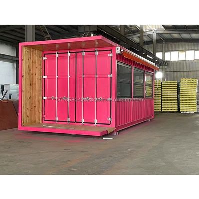 20ft Flat Mobile Container Laden Kaffeehaus Einzelhandel Stall mit 50mm Wave Sandwich Panel Wand für im Hotel