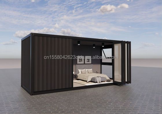 Einfache Installation 20ft Vorgefertigter Versandcontainer Häuser mit Bad und Wand 50/75/100mm Wellen Sandwich Panel