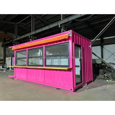 20ft Flat Mobile Container Laden Kaffeehaus Einzelhandel Stall mit 50mm Wave Sandwich Panel Wand für im Hotel
