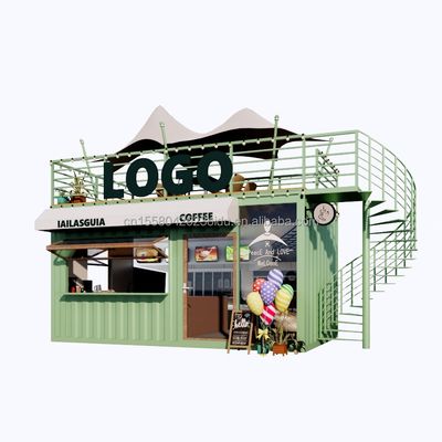 Galvanisierter Stahl biegen 20ft vorgefertigter Behälter für maßgeschneiderte Farbe Restaurant Cafe Coffee Shop Bar