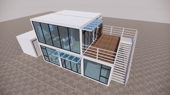 Modernes Design Luxus vorgefertigte Flat Pack Container Hotelküchen mit 50/75/100mm Wellen Sandwich Panel Wände