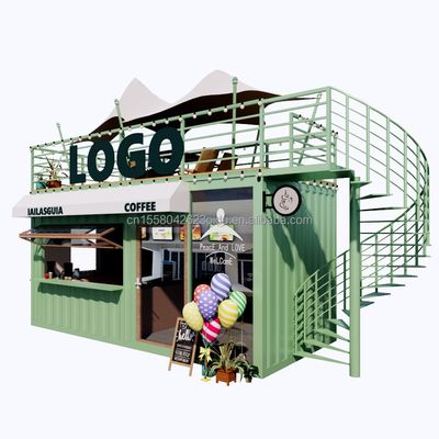 Galvanisierter Stahl biegen 20ft vorgefertigter Behälter für maßgeschneiderte Farbe Restaurant Cafe Coffee Shop Bar