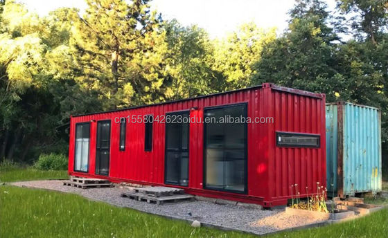 40ft 20ft Modern Luxus Garten Hotel Mobile Kleines Haus mit schneller Installation und 50/75/100mm Welle Sandwich Panel Wand