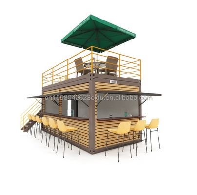 20 Fuß-Container Kaffeebar Portable vorgefertigte Laden mit Container-Design und 50/75/100mm Welle Sandwich-Panel Wände