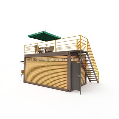 20 Fuß-Container Kaffeebar Portable vorgefertigte Laden mit Container-Design und 50/75/100mm Welle Sandwich-Panel Wände